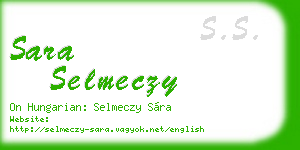 sara selmeczy business card