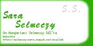 sara selmeczy business card